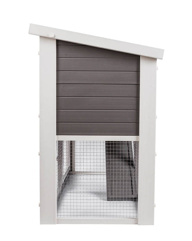 New-Age-Pet-Columbia-Rabbit-Hutch-Gray-with-White-Trim